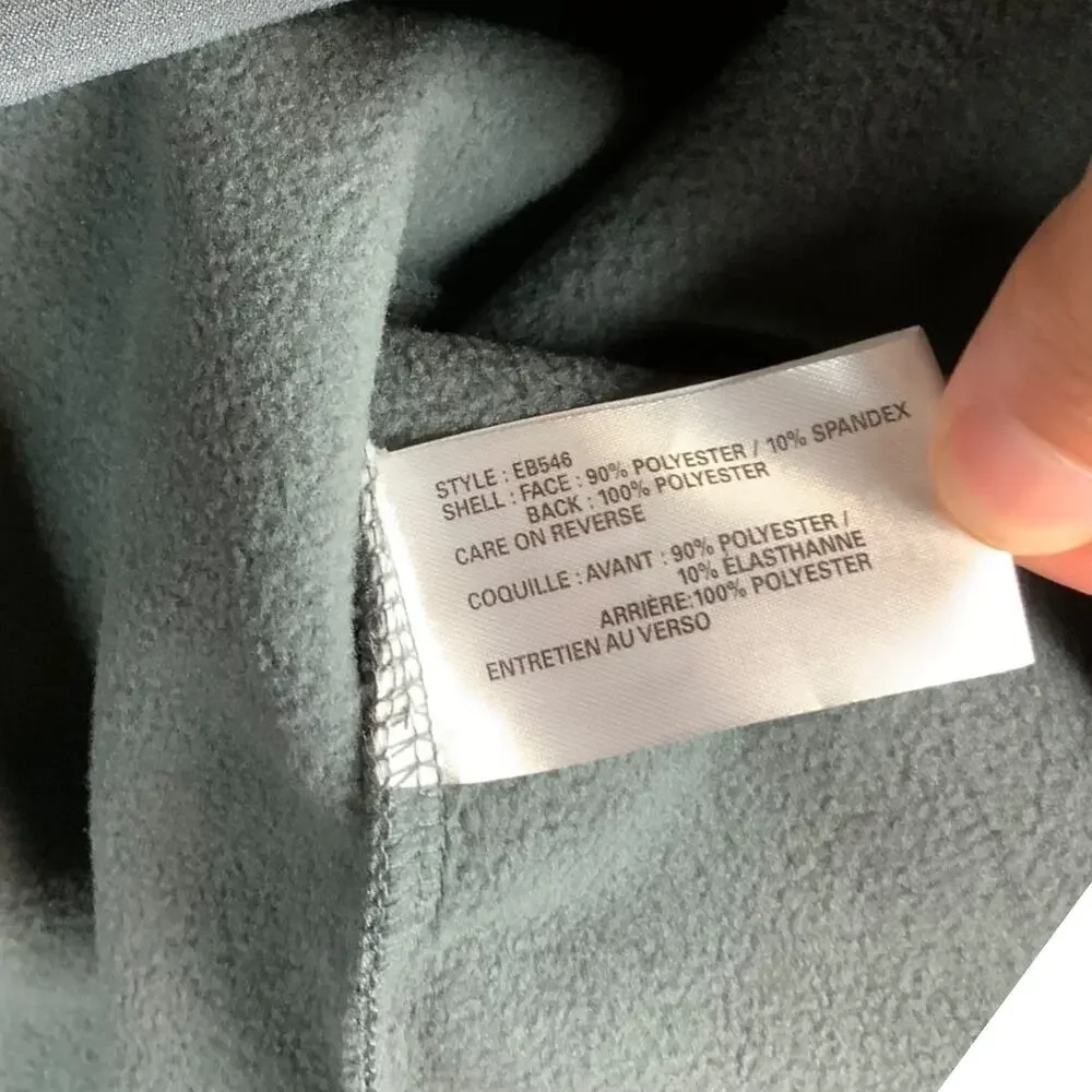 Eddie Bauer XL Gray Fleece Soft Shell Vest Flamin’ Hot Cheetos Embroidered Zip